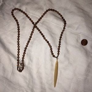 Wooden bead necklace